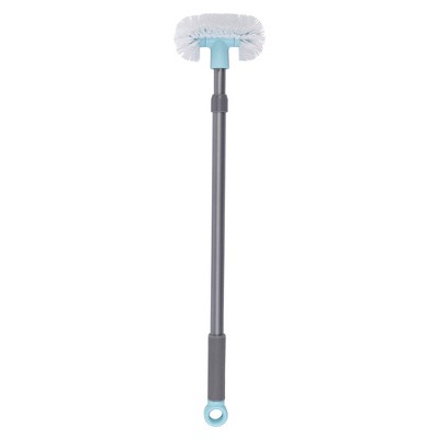 Casabella Extendable Bathroom Shower, Tub, Grout, and Tile Scrubber Brush with Long Handle for Cleaning and Removing Dirt and Grime