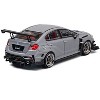 Subaru VAB WRX STI S4 WideBody Gray with Red Interior with Extra Wheels 1/64 Diecast Model Car by CM Models - 4 of 4