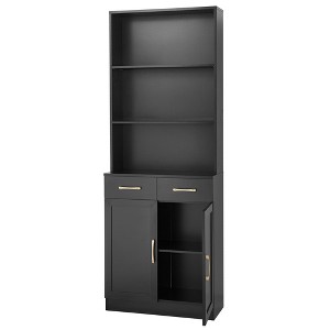 NicBex 70 Inch Tall Bathroom Storage Cabinet,Large Storage Cabinet with 2 Drawers and Open Shelves - 1 of 4