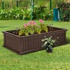 Costway 48''x24'' Raised Garden Bed Rectangle Plant Box Planter Flower Vegetable Brown - image 3 of 4