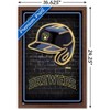 Trends International MLB Milwaukee Brewers - Neon Helmet 23 Framed Wall Poster Prints - 3 of 4