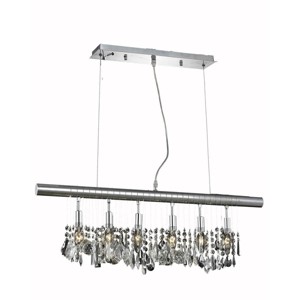 Elegant Lighting Chorus Line 6 light Chrome Chandelier Clear Royal Cut Crystal - 1 of 2