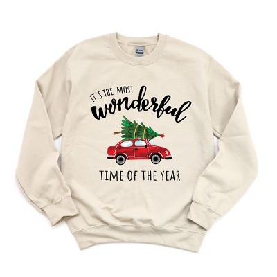 Simply Sage Market Women's Graphic Sweatshirt It's The Most Wonderful Time Car