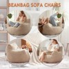 Itopfox Giant Plush Fluffy Bean Bag Chair with Armrests, Comfy Lazy Couch Sofa for Bedroom, Living Room, Reading - 4 of 4
