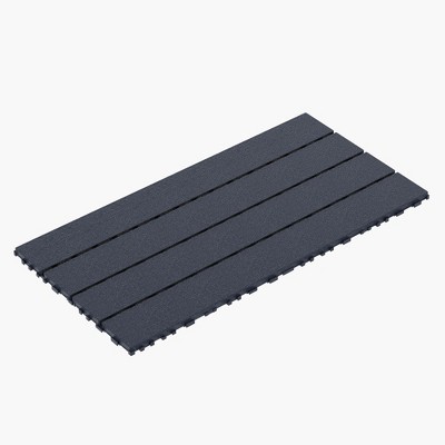 GlasFlength Carpet Tiles 24 Pack 2FT Interlocking Deck Tiles, DIY Flooring for Patio Poolside Balcony Backyard, Gray, 24"*12"*0.8"