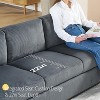 AMERLIFE Comfy Couch with Deep Seat& Wood Legs, Upholstered Sofa for Living Room - 3 of 4