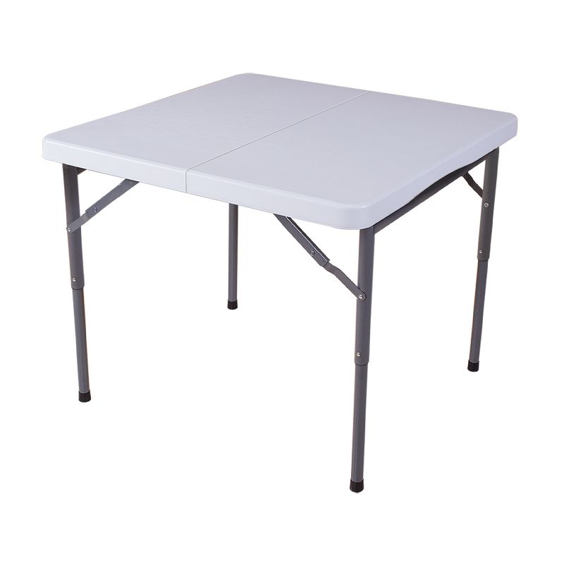 Plastic Development 844FIH Steel Frame Foldable 34-inch Vinyl Card Table for Outdoor & Indoor Dining or Entertainment, White, 1 of 5