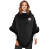 NFL Pittsburgh Steelers Fur Trim Poncho - 2 of 4