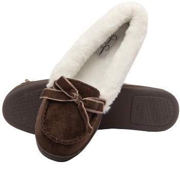 Jessica Simpson Womens Micro-Suede Moccasin with Velvet Bow