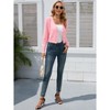 Clearlove Women's Cropped Cardigan Long Sleeve Soft Knit Rib Button Down Sweater - 4 of 4