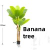 Artificial Banana Tree,Fake Banana Tree with 10 Large Leaves and Natural Bark,Free Maintenance,Greenery Potted Plant for Home Office Decor - image 2 of 4