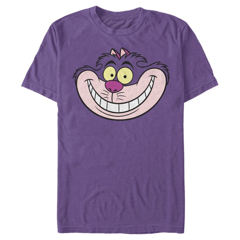Men's Alice in Wonderland Cheshire Cat Big Face T-Shirt, 1 of 5