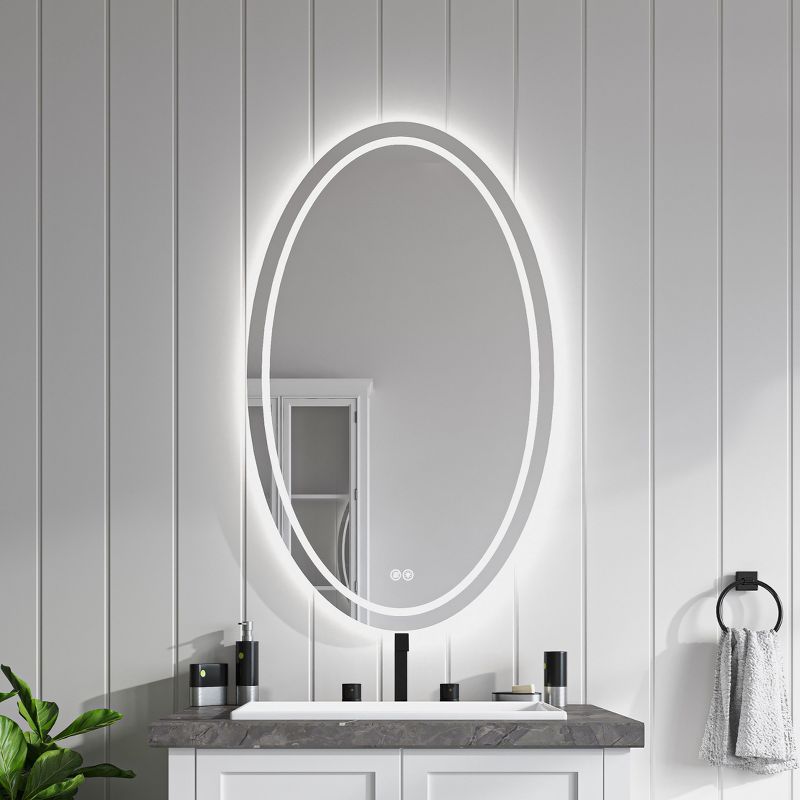 Organnice Frameless LED Light Anti Fog Bathroom Vanity Mirror, 1 of 9