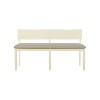 Boraam Capella Beige Faux Leather Dining Height Bench Buttermilk - 4 of 4