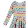 Mightly Toddler Fair Trade Organic Cotton Print 3/4 Sleeve Twirl Dress - 3 of 4