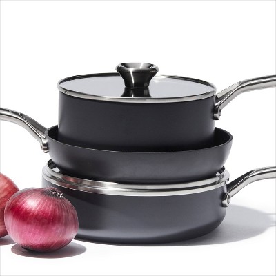 OXO 5-Piece Black Aluminum Non-Stick Cookware Set