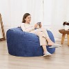 4FT Velvet Bean Bag Chair – Foam-Filled Round Lounger for Adults & Teens, Plush Soft Seating for Living Room, Dorm, or Lounge Areas - 2 of 4