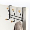 Evideco French Home Goods Versatile Over-the-Door Metal Rack with Ceramic Hooks - 2 of 4