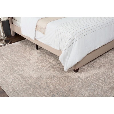 Beige Rectangular Flat Woven Cotton Area Rug, 8' x 11'
