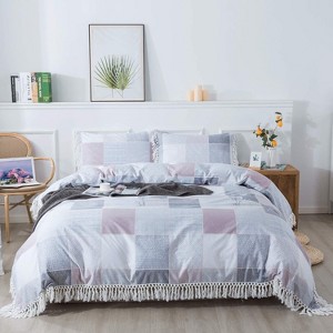 BAGOKIE Vintage Tassel Boho Bedding Sets 3Pcs - 1 of 4
