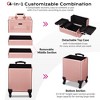 Byootique Pro 4in1 Rolling Makeup Train Case Makeup Artist Organizer Rose Gold - 3 of 4