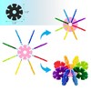 PICASSO-TILES Rainbow Interlocking Plastic Building Chip Blocks, 108PCS Construction STEM Educational Toy for Kids, Black - 4 of 4