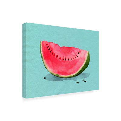 Summer Watermelon Outdoor Canvas Print with Light Blue Background