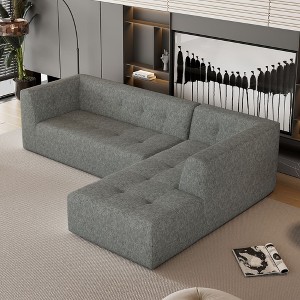 NicBex Couches for Living Room 112.2" L-Shaped Modular Sectional Sofa Bed Modern Minimalist Upholstered Free Combination Sofa - 1 of 3