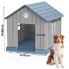 Gulches Multi-Pet Outdoor Kennel PP Water/Mildew-Proof UV-Protected Material, 4 Grass Fixing Nails, 2 Top Vents and 5 Bottom - 3 of 4
