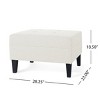 Classic Upholstered Ottoman with Cushioned Top,Velvet Ottoman,Ottoman Bench,Comfortable Living Room Furniture-Maison Boucle - 3 of 4