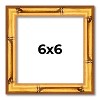 PosterPalooza | 6x6 Thin Bamboo Picture Frame, UV Acrylic, 2 Finishes - Gold and Brown - 2 of 4