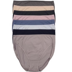 Felina Cotton Modal Hi Cut Panties - Sexy Lingerie Panties for Women - Underwear for Women 8-Pack - 1 of 3