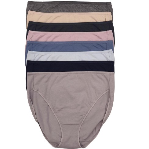 Felina Women's Cotton Modal Hi Cut Panties - 8-pack (lavender Fields,  Small) : Target