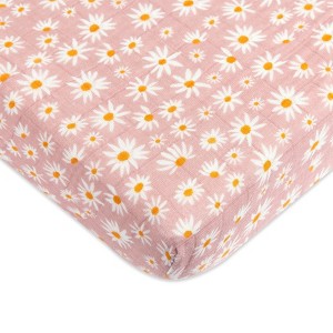 Babyletto Mini Crib Sheet in GOTS Certified Organic Muslin Cotton - 1 of 4