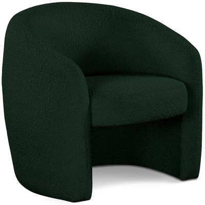 Meridian Furniture,Acadia Vegan Leather / Boucle Fabric Accent Chair