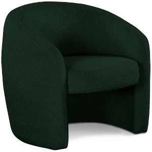 Meridian Furniture,Acadia Vegan Leather / Boucle Fabric Accent Chair - 1 of 4