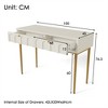 Modern metal foot storage cabinet, drawer dressing table, combining high-quality wood and metal, simple style, dining/living room/kitchen - 3 of 4