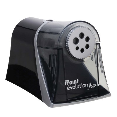 Westcott iPoint Evolution Axis Electric Heavy Duty Multi Pencil Sharpener, Black/Silver