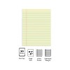 Staples 8-1/2" x 11" Canary Glue-Top Notepad Wide Ruled 12/Pack 154138 - 3 of 4