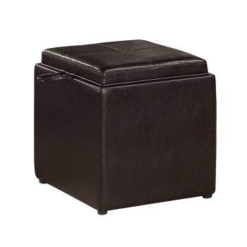 Designs4Comfort Park Avenue Single Ottoman with Stool and Reversible Tray - Breighton Home