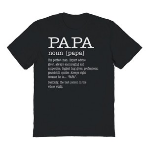 Rerun Island Men's Papa Noun Description Short Sleeve Graphic Cotton T-Shirt - 1 of 3