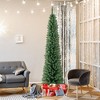 Tangkula 6/7/8 FT Pencil Christmas Tree w392/523/671 Memory Wire Branch Tips 140/190/250 LED Lights - 4 of 4
