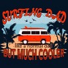 Men's Design By Humans Surfing Dad Like A Normal Dad But Cooler By T-Shirt - 2 of 2