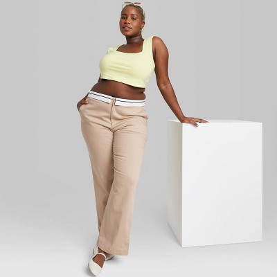 Ellos Women's Plus Size Stretch Cargo Capris Front And Side Pockets Casual Cropped  Pants - 22, New Khaki Beige : Target