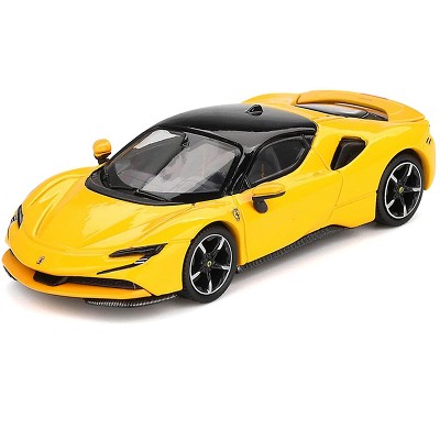 Ferrari SF90 Giallo Modena Yellow with Black Top 1/64 Diecast