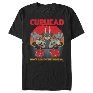 Men's Cuphead Don't Deal With the Devil Snake Eyes T-Shirt - 1 of 4