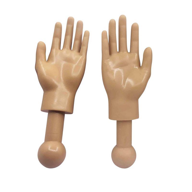 Toynk Tiny Hands 4.5-Inch Tan Novelty Toys | Left and Right Hands, 1 of 8