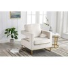 Carolina Living Adadon Velvet Upholstered Armchair - Cream - 2 of 4