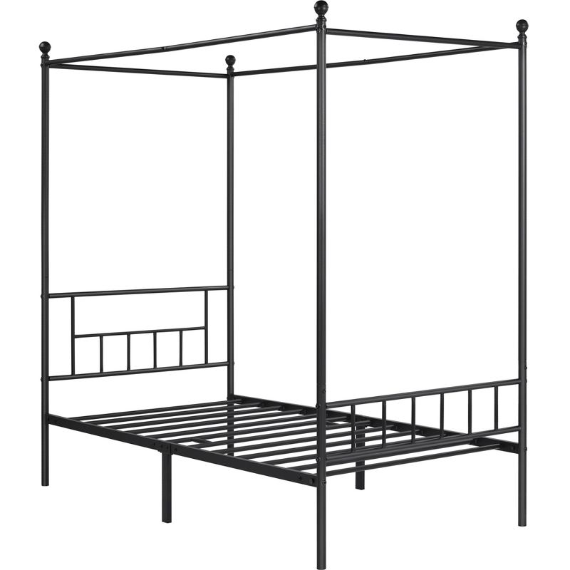 Yaheetech Metal Canopy Platform Bed Frame with Headboard and Footboard and Slatted Structure, 1 of 7