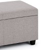 NicBex Modern Ottoman with Storage Design, Ottoman Foot Rest with Stitching Detail and Safety Hinge for Bedroom, Living Room, Gray - 4 of 4